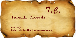 Telegdi Ciceró névjegykártya